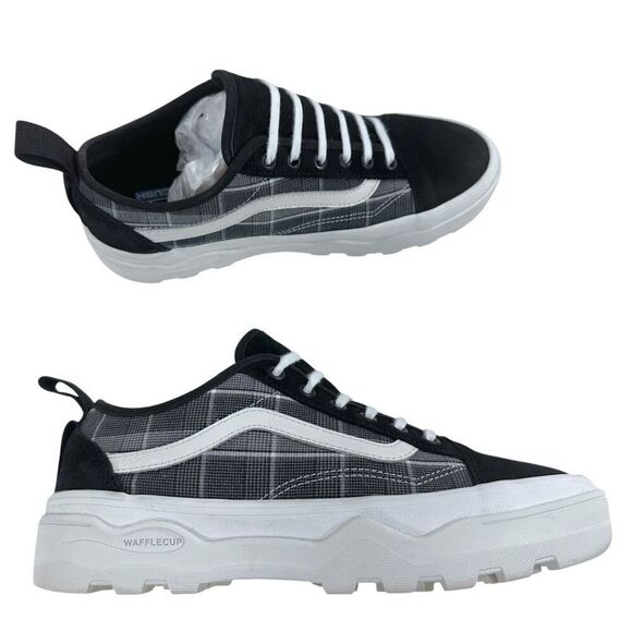 VANS Sentry Old Skool Black Suede/Plaid Chunky Sneakers 8.5(M) 11(W)